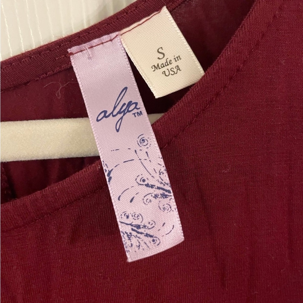 Francesca’s Burgundy Ruffle Off-the-Shoulder Dress - Small - Picture 2 of 5